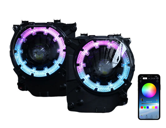 RGB Sequential LED Headlight Suits Landcruiser 70 76 78 79 Series 024 Onwards+