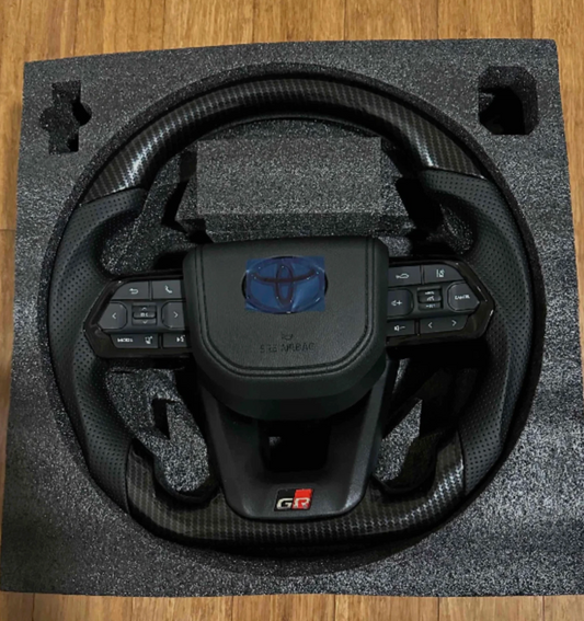 Toyota Landcruiser 200, 70 series, and Hilux GRSteering Wheel Carbon style